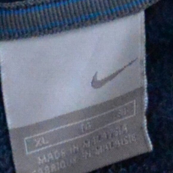 Vintage Y2K Nike Blue Reflective Fleece Lined Zip Up Winter Jacket XL - Picture 6 of 16